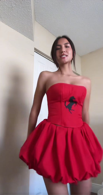 Niulatu Burgundy Ball Gown Strapless Satin Formal Dress Sweet 18th Birthday Dress Homecoming Dresses HZ1026